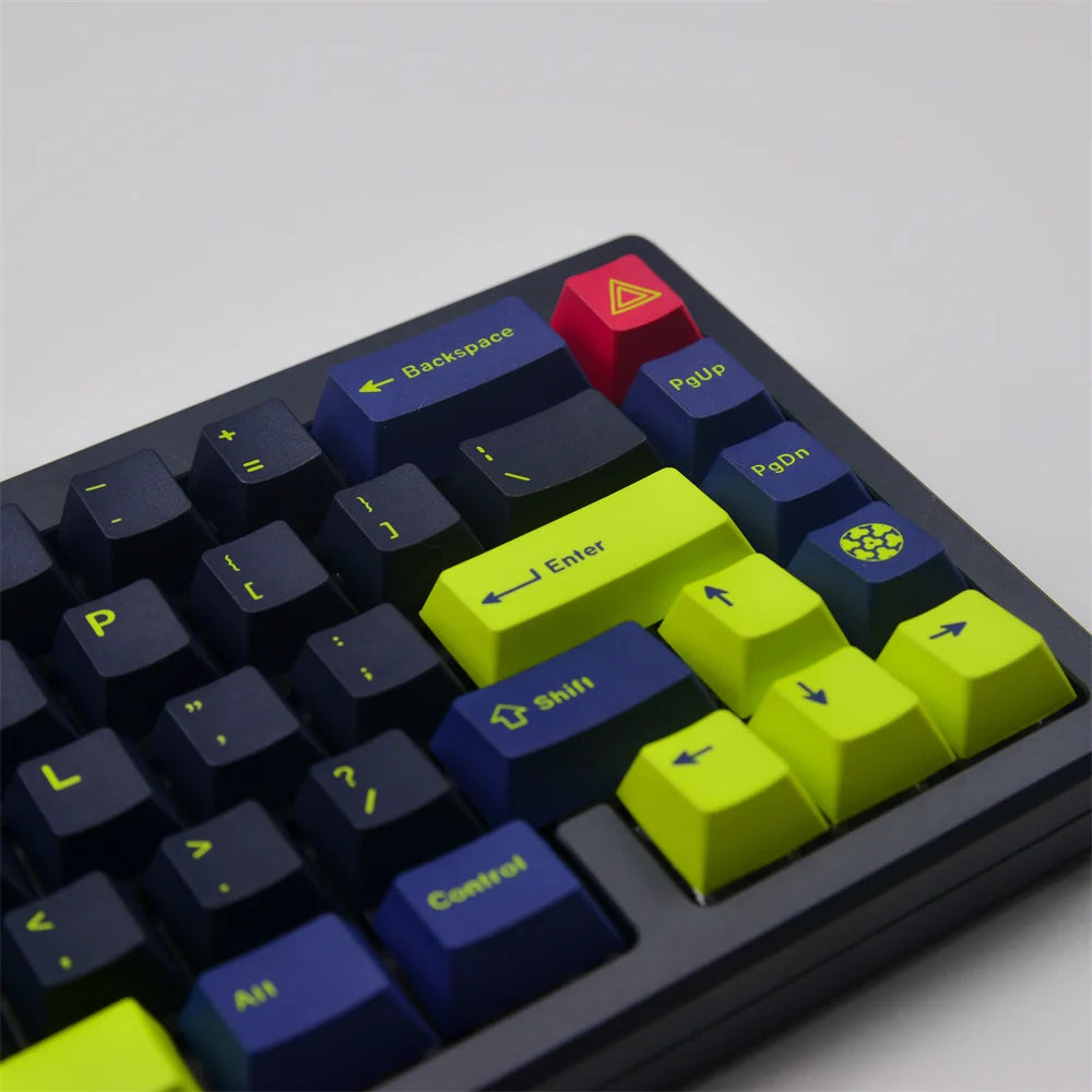129 Keys GMK Night Runner Keycaps Cherry Profile PBT Dye Sublimation Mechanical Keyboard Keycap For MX Switch With 1.75U 2U Shif
