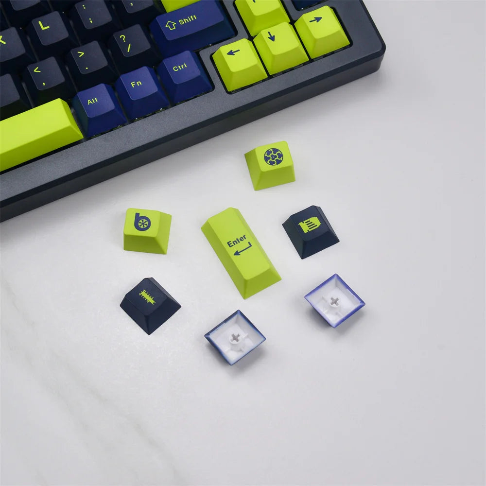 129 Keys GMK Night Runner Keycaps Cherry Profile PBT Dye Sublimation Mechanical Keyboard Keycap For MX Switch With 1.75U 2U Shif