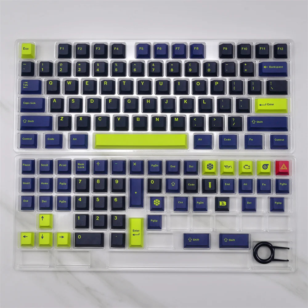 129 Keys GMK Night Runner Keycaps Cherry Profile PBT Dye Sublimation Mechanical Keyboard Keycap For MX Switch With 1.75U 2U Shif